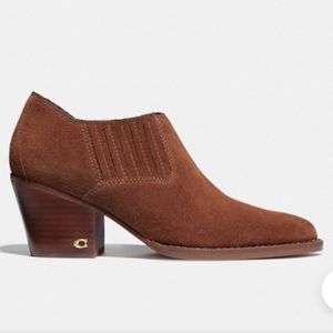 NEW Coach Suede Perri Bootie Cognac